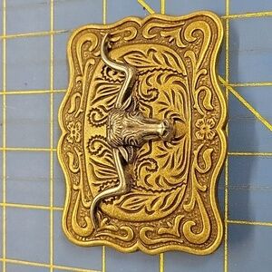 Bronze Longhorn Buckle